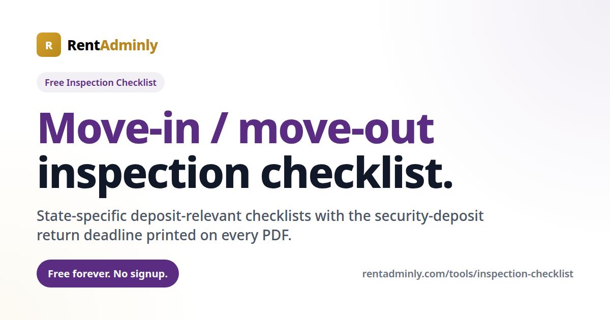 Move Out Inspection Sign New York Move-In / Move-Out Inspection Checklist (Free Printable PDF ...